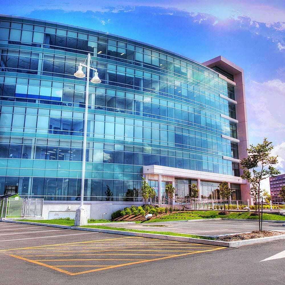 Glass office building